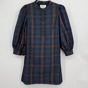 Pomander Place by Tuckernuck Fraser Plaid Samantha Mini Dress sz S Long Sleeve